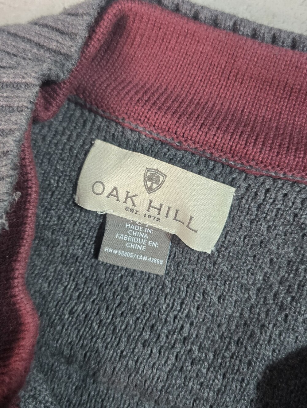 Oak Hill Button Up 1/4 Zip Pullover Chunky Knit Swester Sz 2XL - Picture 5 of 9